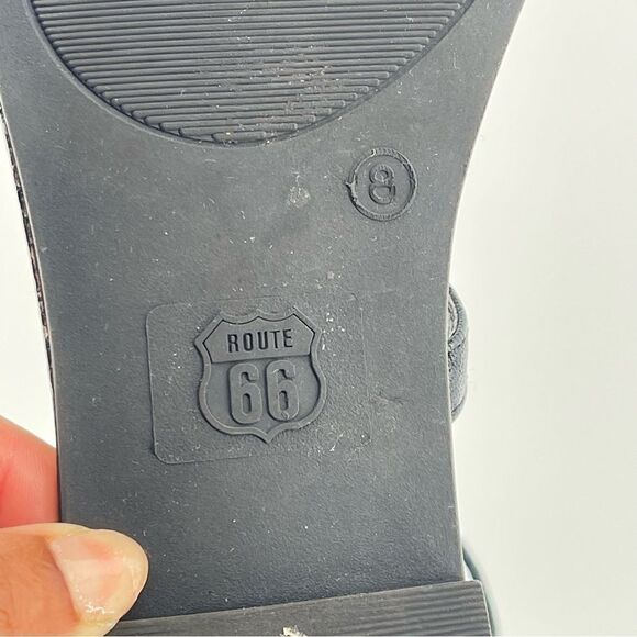 Route 66 Women’s Black Faux Leather Strappy Lace Up Gladiator Sandals Size 8 - Picture 11 of 12